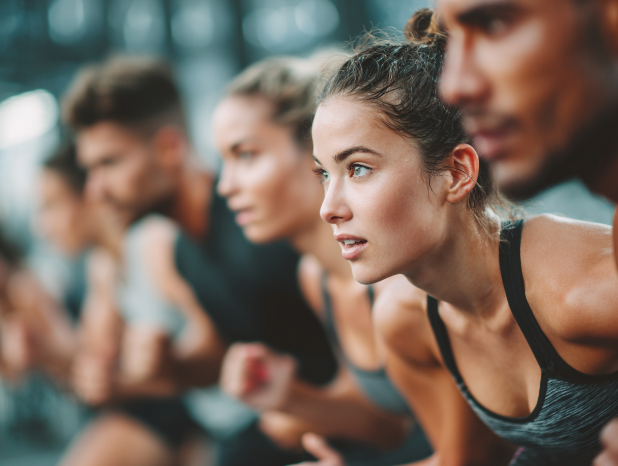 Aktív emberek edzés közben